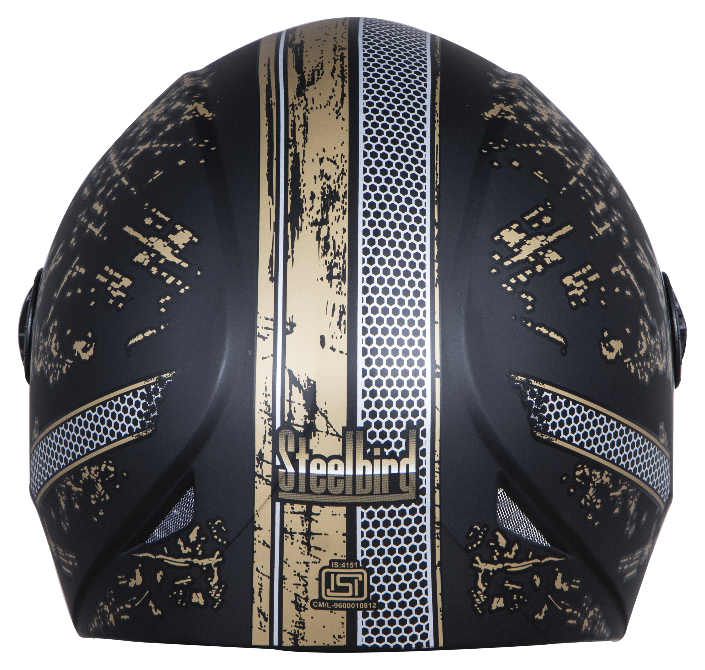 SBH-1 Adonis R2K Glossy Black With Gold( Fitted With Clear Visor Extra Smoke Visor Free)